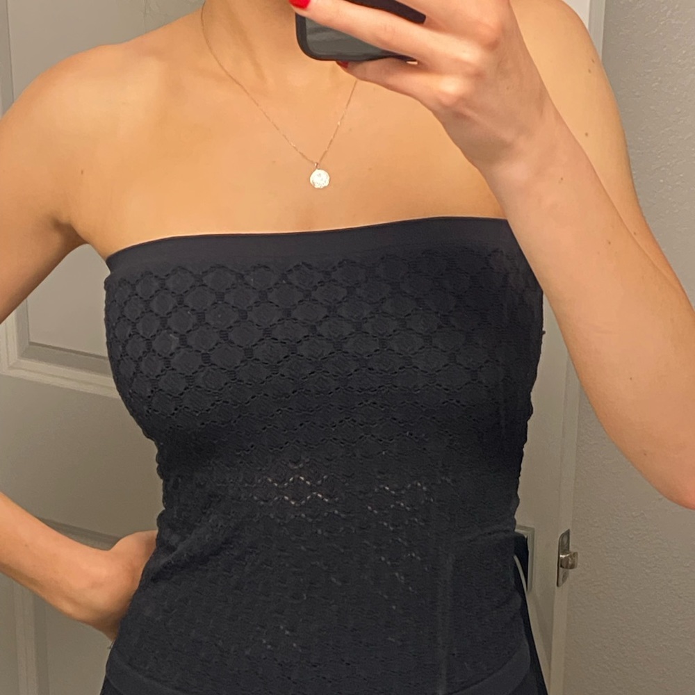 Free People textured tube top black M/L